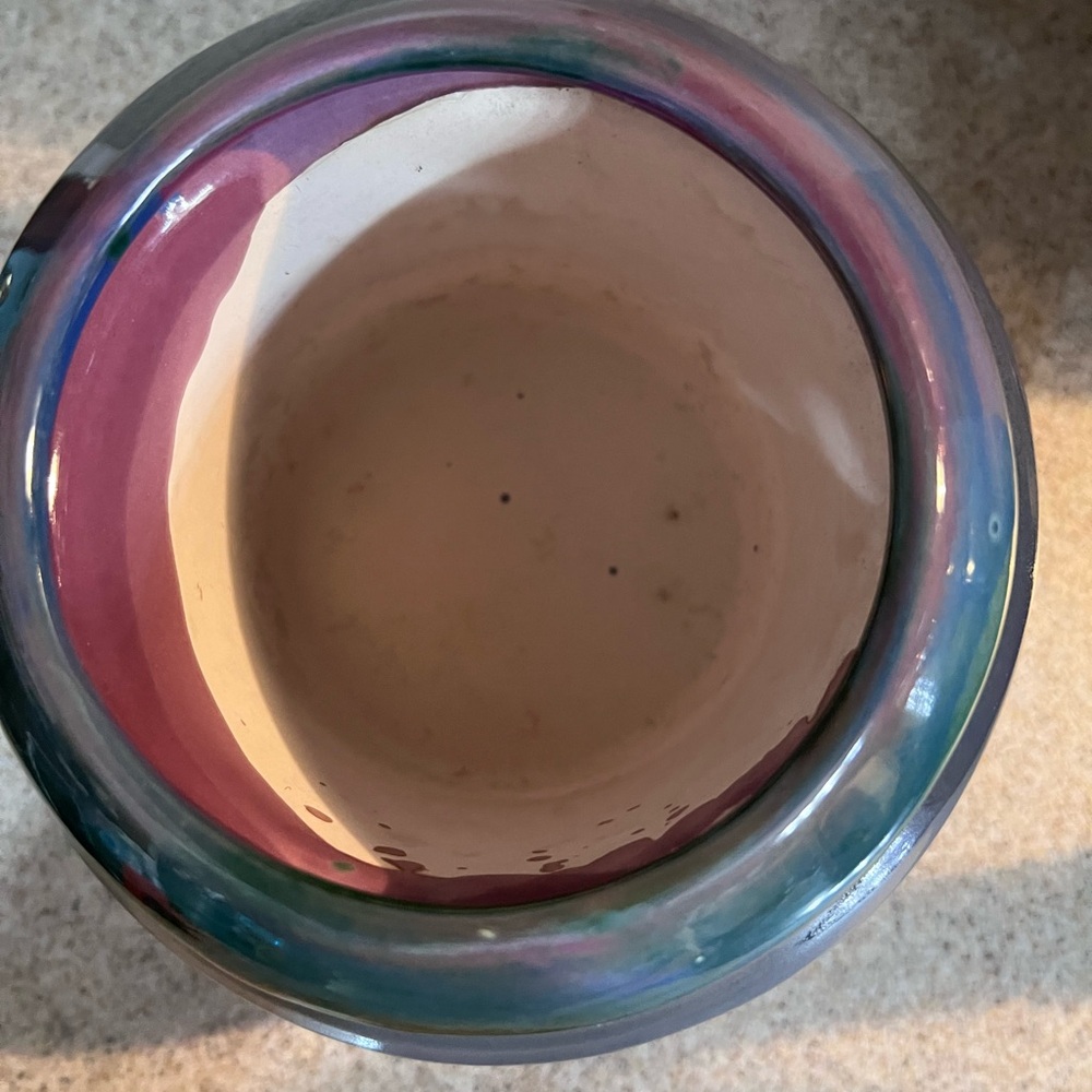The Violet Pot 1997 Purple With Insert Ceramic Self Watering 2 Pieces EUC - Picture 2 of 5